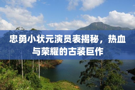 忠勇小状元演员表揭秘，热血与荣耀的古装巨作