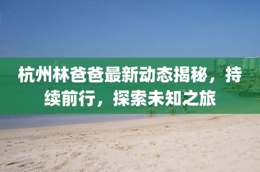 杭州林爸爸最新动态揭秘，持续前行，探索未知之旅