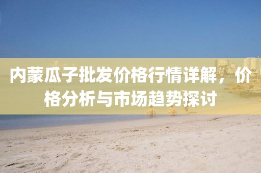 内蒙瓜子批发价格行情详解，价格分析与市场趋势探讨