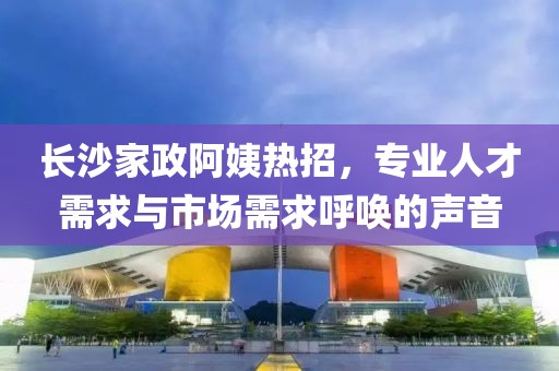 长沙家政阿姨热招，专业人才需求与市场需求呼唤的声音
