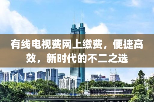 有线电视费网上缴费，便捷高效，新时代的不二之选
