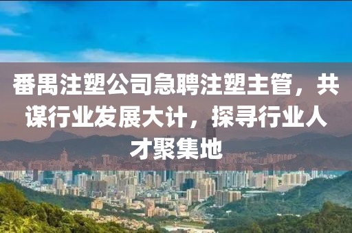 番禺注塑公司急聘注塑主管，共谋行业发展大计，探寻行业人才聚集地