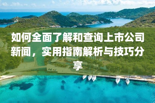 如何全面了解和查询上市公司新闻，实用指南解析与技巧分享