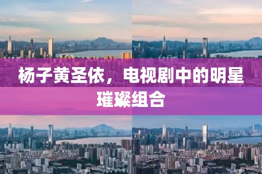 杨子黄圣依，电视剧中的明星璀璨组合