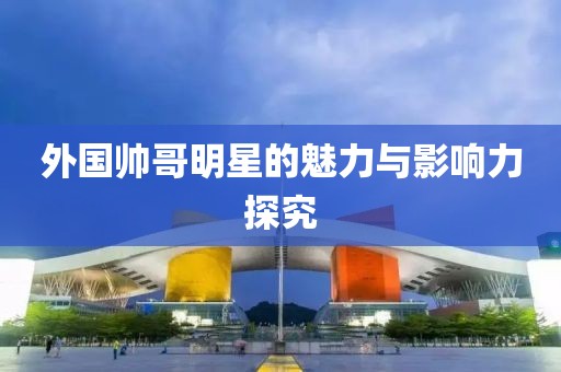 外国帅哥明星的魅力与影响力探究