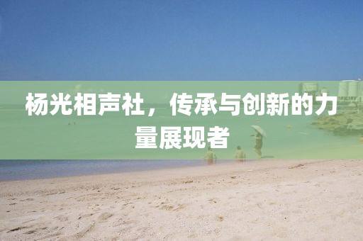 杨光相声社，传承与创新的力量展现者