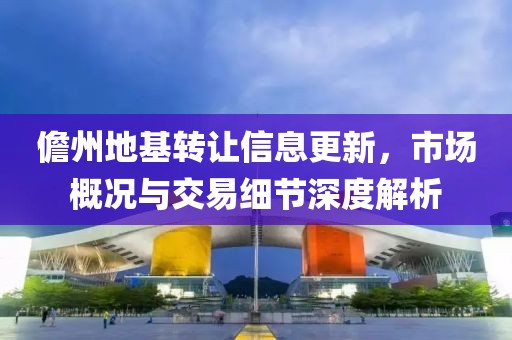 儋州地基转让信息更新，市场概况与交易细节深度解析