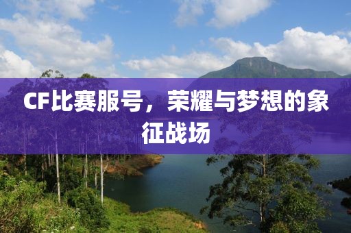 CF比赛服号，荣耀与梦想的象征战场