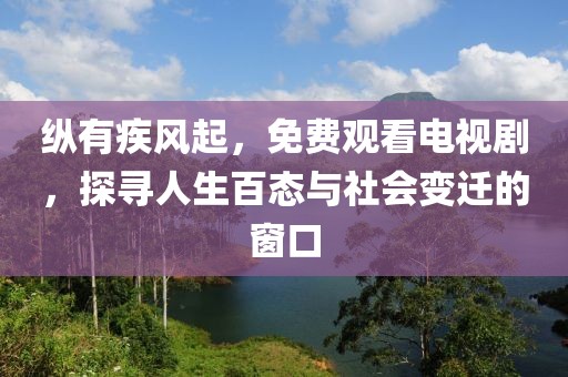 纵有疾风起，免费观看电视剧，探寻人生百态与社会变迁的窗口