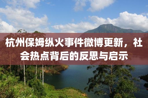 杭州保姆纵火事件微博更新，社会热点背后的反思与启示