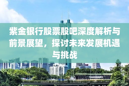 紫金银行股票股吧深度解析与前景展望，探讨未来发展机遇与挑战