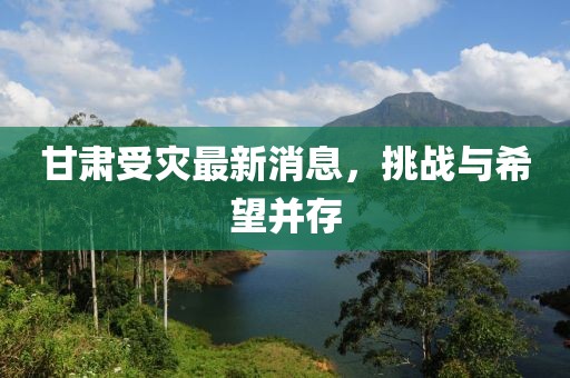 甘肃受灾最新消息，挑战与希望并存