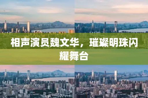 相声演员魏文华，璀璨明珠闪耀舞台