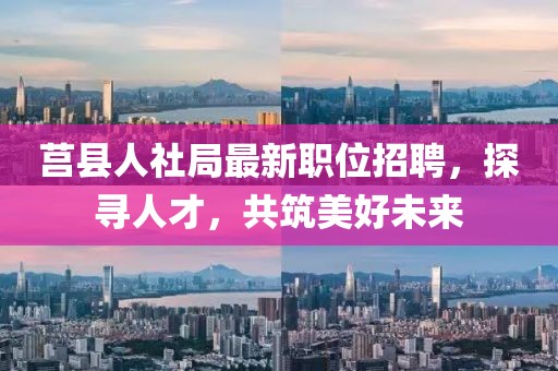 莒县人社局最新职位招聘，探寻人才，共筑美好未来
