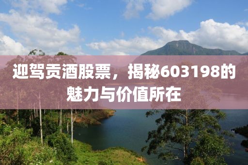 迎驾贡酒股票，揭秘603198的魅力与价值所在