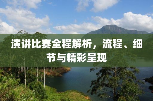 演讲比赛全程解析，流程、细节与精彩呈现
