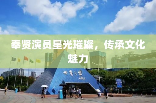 奉贤演员星光璀璨，传承文化魅力