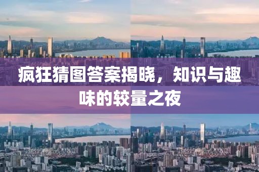 疯狂猜图答案揭晓，知识与趣味的较量之夜