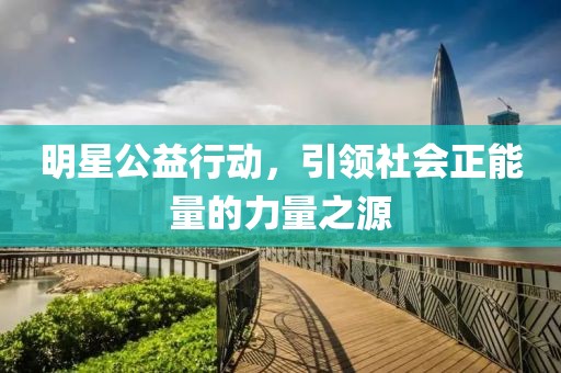 明星公益行动，引领社会正能量的力量之源