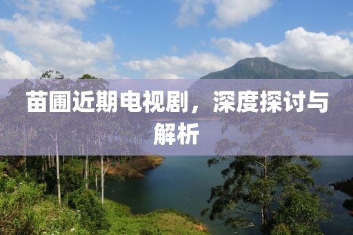 苗圃近期电视剧，深度探讨与解析