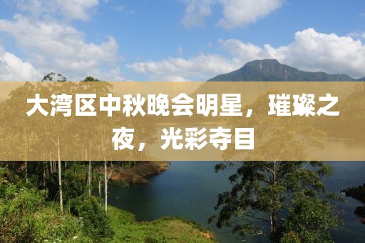 大湾区中秋晚会明星，璀璨之夜，光彩夺目