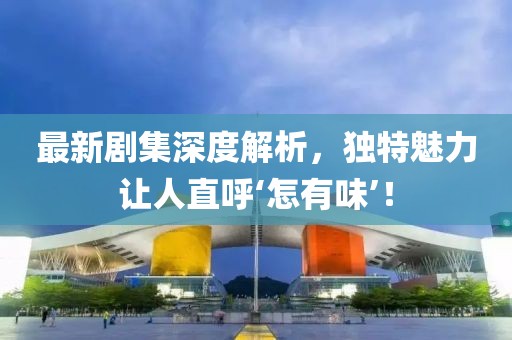 最新剧集深度解析，独特魅力让人直呼‘怎有味’！
