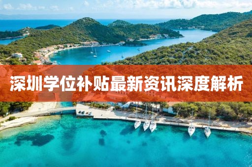 深圳学位补贴最新资讯深度解析