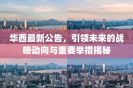 华西最新公告，引领未来的战略动向与重要举措揭秘