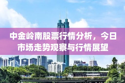 中金岭南股票行情分析，今日市场走势观察与行情展望