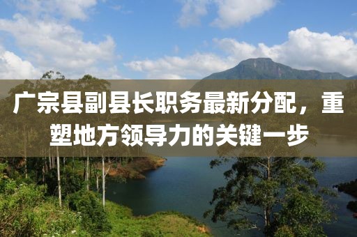 广宗县副县长职务最新分配，重塑地方领导力的关键一步