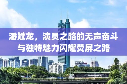 潘斌龙，演员之路的无声奋斗与独特魅力闪耀荧屏之路