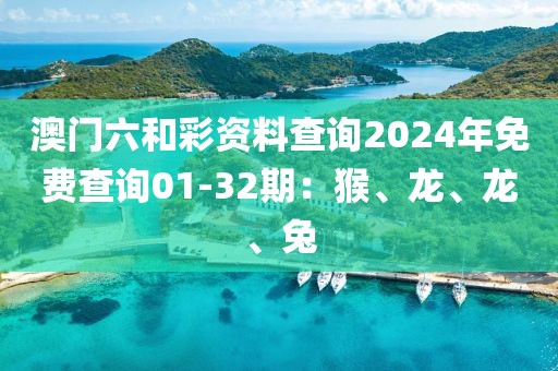 澳门六和彩资料查询2024年免费查询01-32期：猴、龙、龙、兔