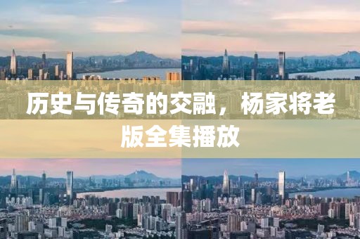 历史与传奇的交融，杨家将老版全集播放
