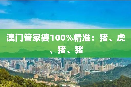 澳门管家婆100%精准：猪、虎、猪、猪