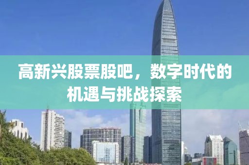 高新兴股票股吧，数字时代的机遇与挑战探索