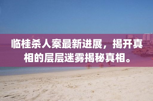 临桂杀人案最新进展，揭开真相的层层迷雾揭秘真相。