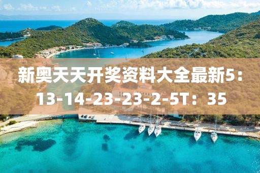 新奥天天开奖资料大全最新5：13-14-23-23-2-5T：35