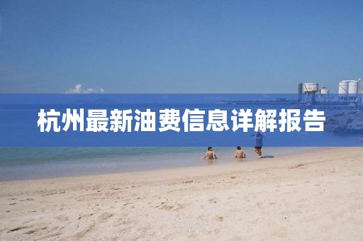 杭州最新油费信息详解报告