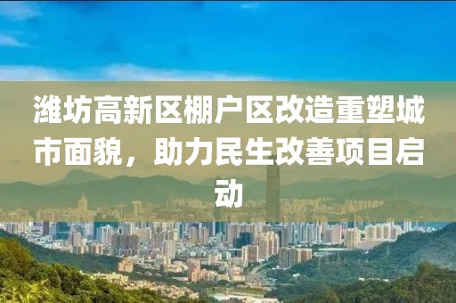 潍坊高新区棚户区改造重塑城市面貌，助力民生改善项目启动