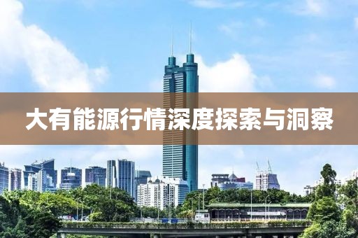 大有能源行情深度探索与洞察