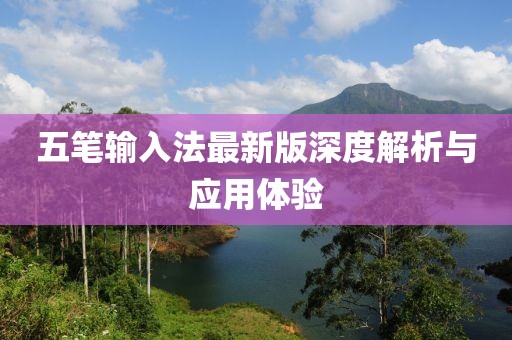 五笔输入法最新版深度解析与应用体验