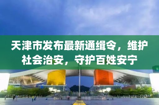 天津市发布最新通缉令，维护社会治安，守护百姓安宁