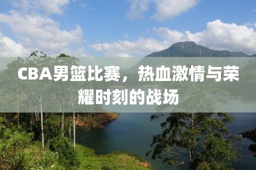 CBA男篮比赛，热血激情与荣耀时刻的战场