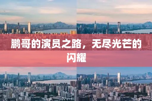 鹏哥的演员之路，无尽光芒的闪耀