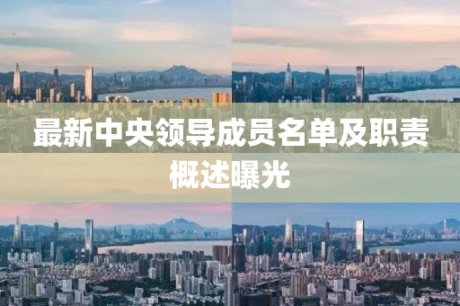 最新中央领导成员名单及职责概述曝光