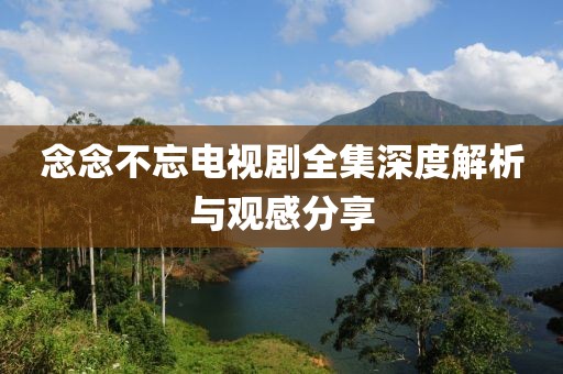 念念不忘电视剧全集深度解析与观感分享