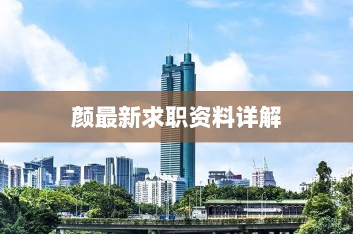 颜最新求职资料详解