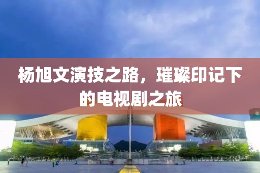 杨旭文演技之路，璀璨印记下的电视剧之旅