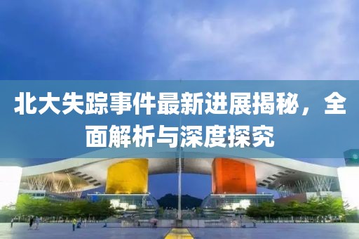 北大失踪事件最新进展揭秘，全面解析与深度探究