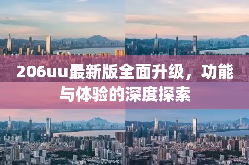 206uu最新版全面升级，功能与体验的深度探索